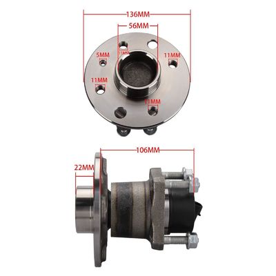 1604003 Các bộ phận truyền tải Trục bánh xe