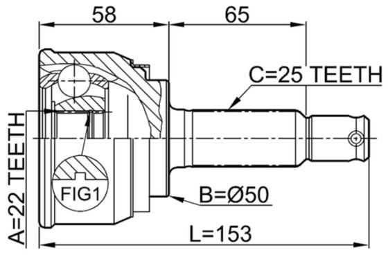 4950721000 Các bộ phận truyền tải C.V Joint